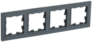 Рамка 4 местная, Графит, Brite IEK BR-M42-K53