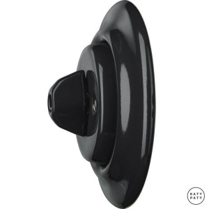 Выключатель поворотный 1 кл. проходной, графит глянцевый, Katy Paty CRG6