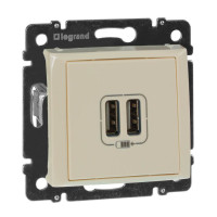 Розетка USB для зарядки, слоновая кость, Valena Classic Legrand 774170