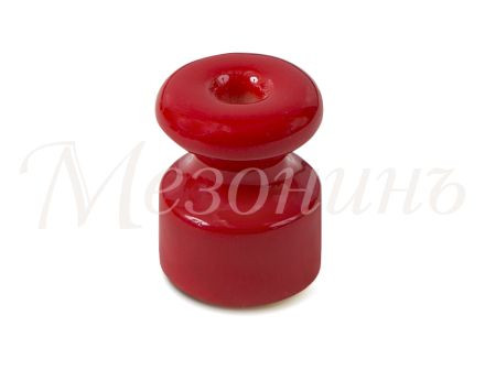 Кабельный изолятор керамика, красный, ТМ МезонинЪ GE70025-06
