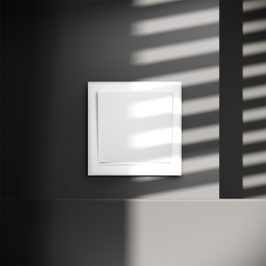 Выключатель проходной 1кл. с подсв., Белый матовый, Voltum S70 VLS010402