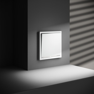 Выключатель проходной 1кл. с подсв., Белый матовый, Voltum S70 VLS010402