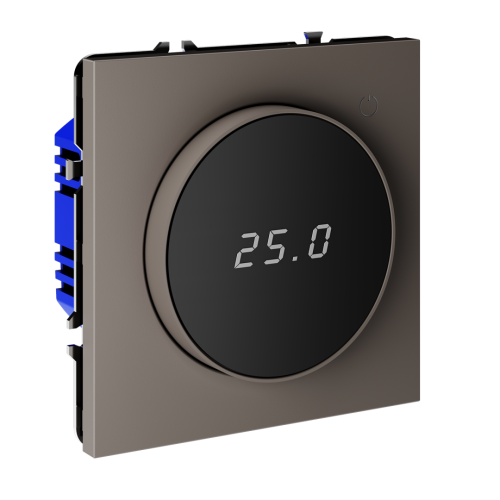 Терморегулятор электронный с индикацией и датчиком, для теплого пола, Капучино, VOLTUM S70 VLS070114