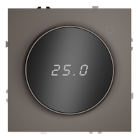 Терморегулятор электронный с индикацией и датчиком, для теплого пола, Капучино, VOLTUM S70 VLS070114