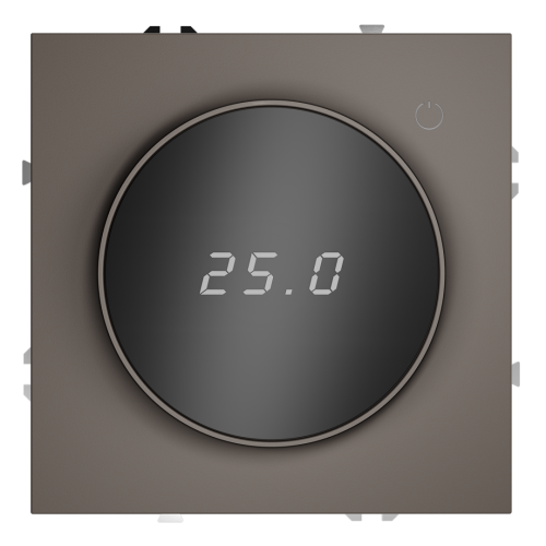 Терморегулятор электронный с индикацией и датчиком, для теплого пола, Капучино, VOLTUM S70 VLS070114
