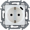 Розетка с З/К со встроенной USB зарядкой, белый, INSPIRIA Legrand 673770