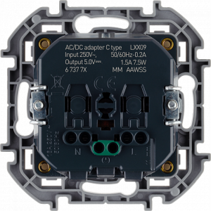 Розетка с З/К со встроенной USB зарядкой, белый, INSPIRIA Legrand 673770