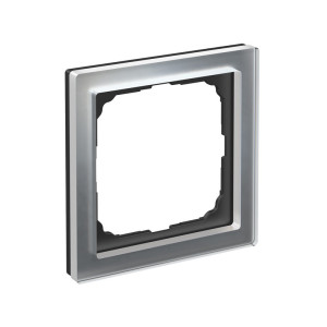 Рамка 1 местная, натуральное стекло, Алюминий, ArtGallery SE GAL320301