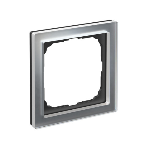 Рамка 1 местная, натуральное стекло, Алюминий, ArtGallery SE GAL320301