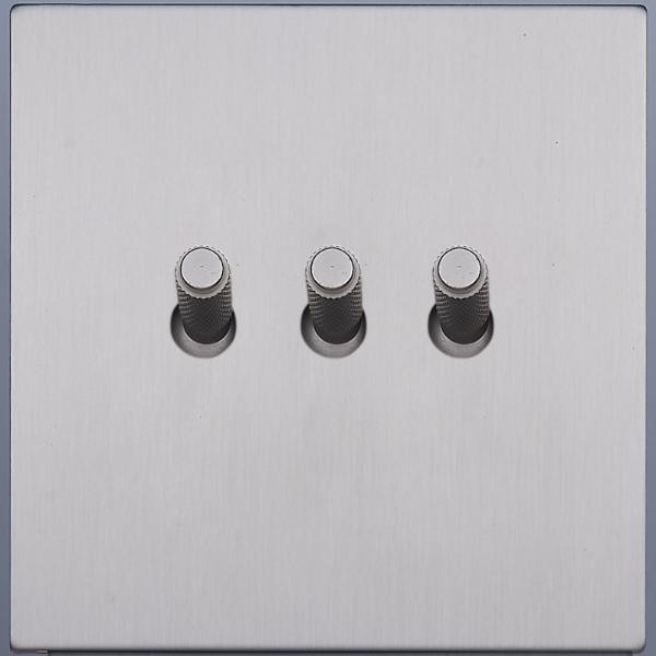 Выключатель тумблерный 3 кл. (внутренний монт.), Никель, Castilla Salvador SJAN55BC3