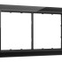 Рамка 2 местная Стекло закаленное, Черный, Sigma Briz Ambrella Volt SF350802