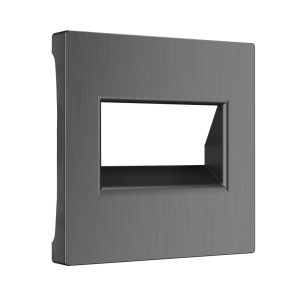 Лицевая панель на механизм розетки комп. RJ45 двойной, Графит рифленый, Werkel W1191104