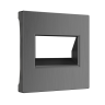 Лицевая панель на механизм розетки комп. RJ45 двойной, Графит рифленый, Werkel W1191104