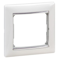 Рамка 1 местная, белый-серебряный, Valena Classic Legrand 770491