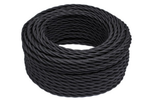 Ретро провод витой 3x2,5 Черный матовый, Jantera JTW.732.TM01.050