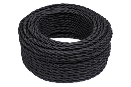 Ретро провод витой 3x2,5 Черный матовый, Jantera JTW.732.TM01.050