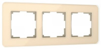 Рамка 3 местная стекло, Айвори, Elite Werkel W0032443