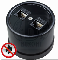 Розетка пластик компьютерная RJ45 черный Bironi B1-302-23