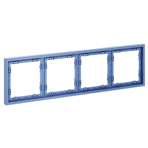 Рамка 4 местная, пластик, Деним, Voltum S70 VLS100415