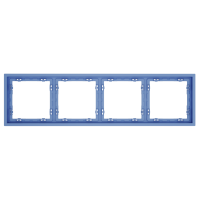 Рамка 4 местная, пластик, Деним, Voltum S70 VLS100415