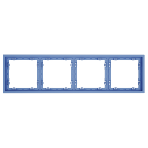 Рамка 4 местная, пластик, Деним, Voltum S70 VLS100415