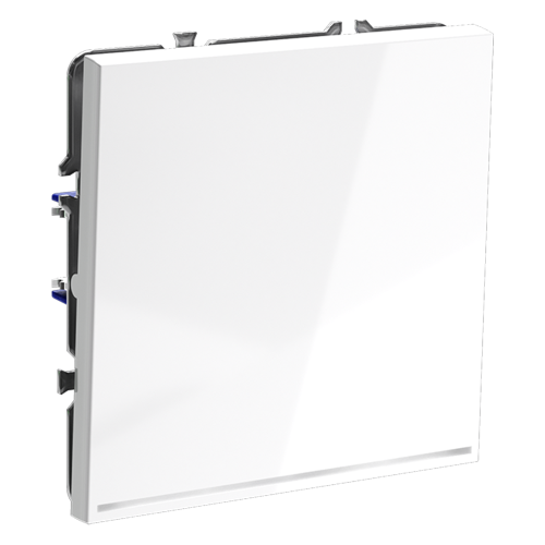 Выключатель проходной 1кл. с подсв., Белый глянцевый, Voltum S70 VLS010401