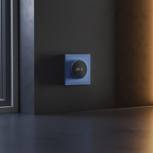 Терморегулятор электронный с индикацией и датчиком, для теплого пола, Деним, VOLTUM S70 VLS070115