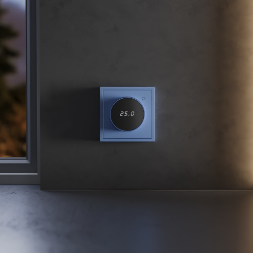 Терморегулятор электронный с индикацией и датчиком, для теплого пола, Деним, VOLTUM S70 VLS070115