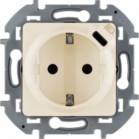 Розетка с З/К со встроенной USB зарядкой, слоновая кость, INSPIRIA Legrand 673771