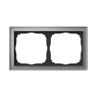 Рамка 2 местная, натуральное стекло, Алюминий, ArtGallery SE GAL320302
