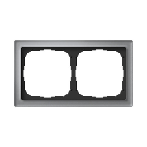 Рамка 2 местная, натуральное стекло, Алюминий, ArtGallery SE GAL320302