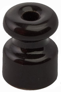 Кабельный изолятор керамика, черный, Retrika RI-02208 