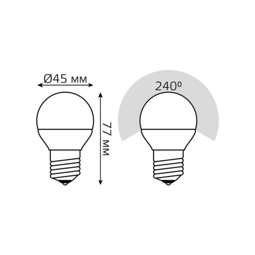 Лампа светодиодная Gauss E27 12W 3000K матовая 53212