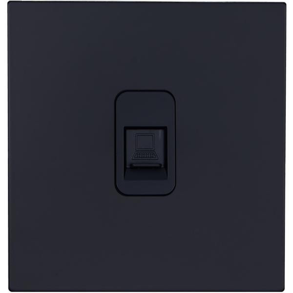 Розетка компьютерная RJ45 (внутренний монт.), Черная, Leon Salvador SBAN11A1A13 Розетка компьютерная RJ45 (внутренний монт.), Черная, Leon Salvador SBAN11A1A13