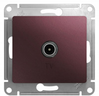 Розетка телевизионная TV оконечная, Баклажанный, Glossa SE GSL001193