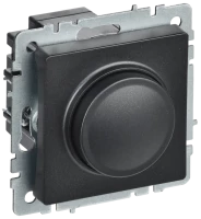Диммер поворотно-нажимной 600Вт, Черный, Brite IEK BR-D20-0600-K02