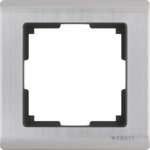 Рамка 1 местная металл, Глянцевый никель, Metallic Werkel WL02-Frame-01 (W0011602)