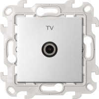 Розетка телевизионная TV оконечная, Алюминий, Simon 24 2450476-033