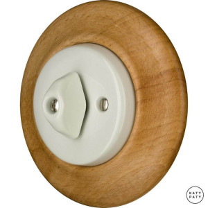 Выключатель поворотный 1 кл. проходной, бук матовый, Katy Paty LIFAM6