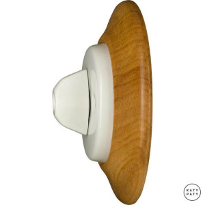 Выключатель поворотный 1 кл. проходной, бук матовый, Katy Paty LIFAM6