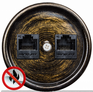 Розетка пластик компьютерная RJ45 бронза Bironi B1-302-25