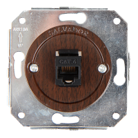 Розетка компьютерная RJ45 (внутренний монт.), Венге, Salvador CL.INT.WG