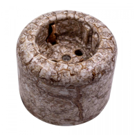 Ретро розетка керамика с 3/К, Мрамор, Ришелье Bironi R1-101-09