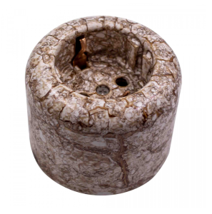 Ретро розетка керамика с 3/К, Мрамор, Ришелье Bironi R1-101-09