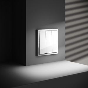 Выключатель 3-кл, Белый глянцевый, S70 Voltum VLS030101