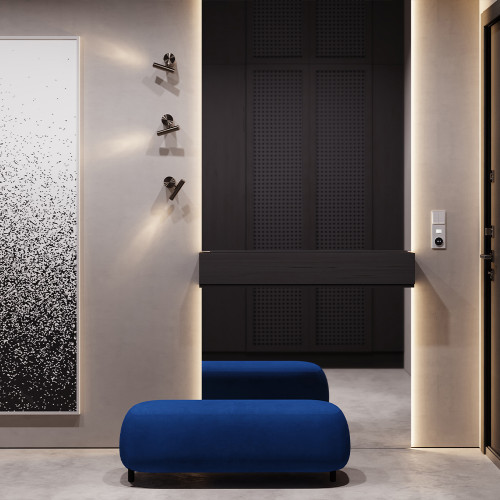 Терморегулятор электронный с индикацией и датчиком, для теплого пола, Серый, VOLTUM S70 VLS070116