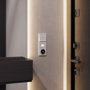 Терморегулятор электронный с индикацией и датчиком, для теплого пола, Серый, VOLTUM S70 VLS070116