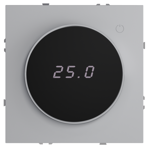 Терморегулятор электронный с индикацией и датчиком, для теплого пола, Серый, VOLTUM S70 VLS070116