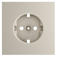 Лицевая панель для розетки с З/К, Кашемир, S70 Voltum VLS000603