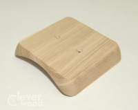 Накладка деревянная 109x109 для светильников на бревно, Clever Wood